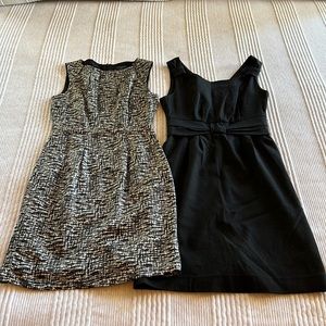 2 banana republic black and white dresses Size 00P petite